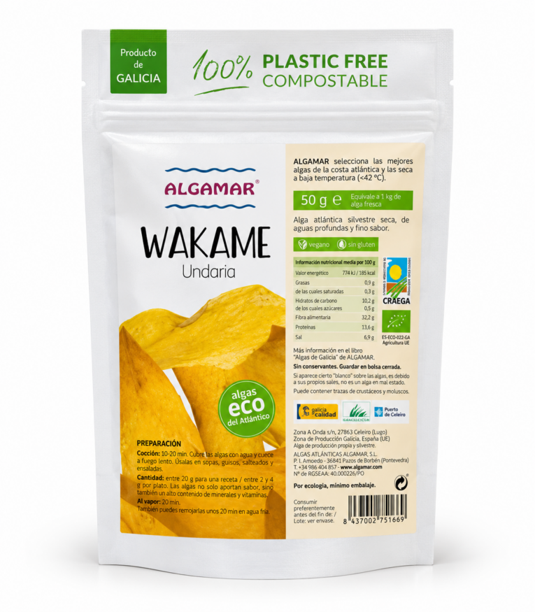 Bolsa ecológica de wakame Algamar